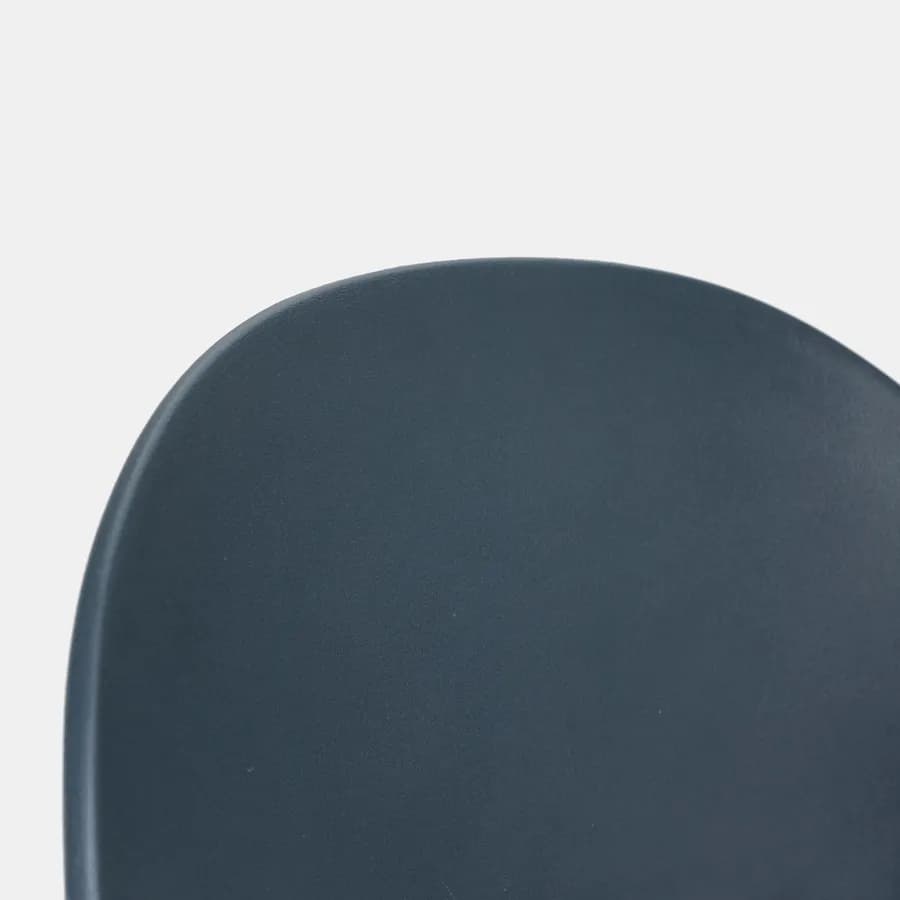 Set bistrot tavolo rotondo 60 cm e 2 sedie impilabili in polipropilene blu oceano - Sonny