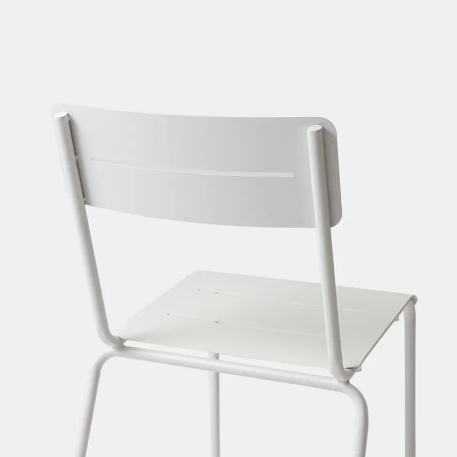 Set bistrot tavolo rotondo 60 cm e 2 sedie in acciaio bianco - Spezia
