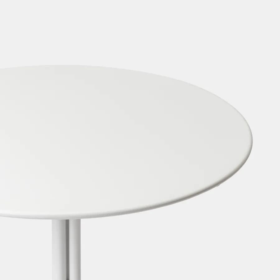 Set bistrot tavolo rotondo 60 cm e 2 sedie in acciaio bianco - Spezia