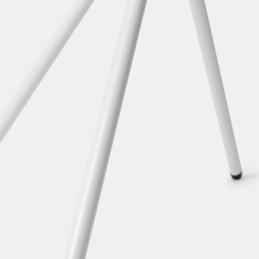 Set bistrot tavolo rotondo 60 cm e 2 sedie in acciaio bianco - Spezia