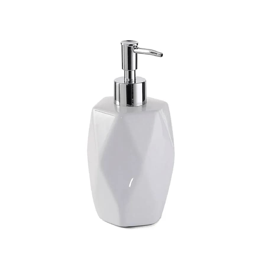 Set 4 accessori appoggio in ceramica bianco e cromo - Dalia di Gedy