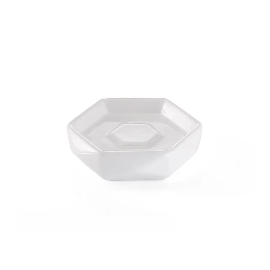 Set 4 accessori appoggio in ceramica bianco e cromo - Dalia di Gedy