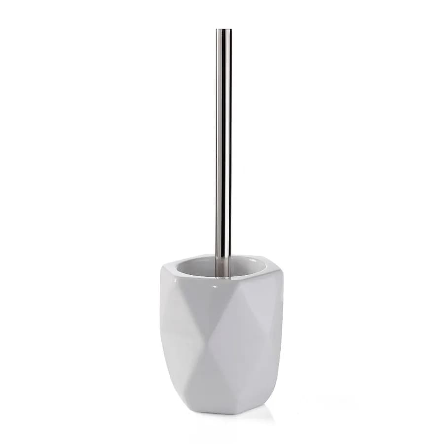 Set 4 accessori appoggio in ceramica bianco e cromo - Dalia di Gedy