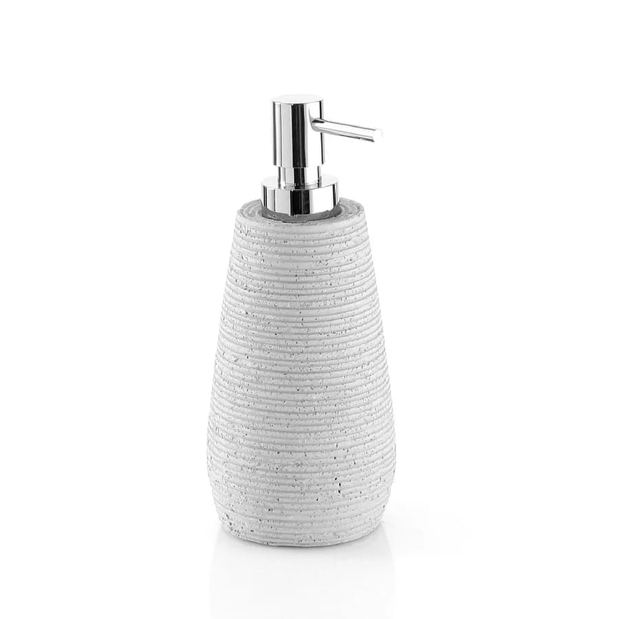 Set 4 accessori appoggio in resina bianco con inserti cromati - Gemini di Gedy