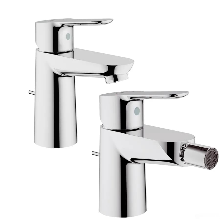 Set completo di miscelatori GROHE Bauedge per bidet e lavabo con piletta e salterello