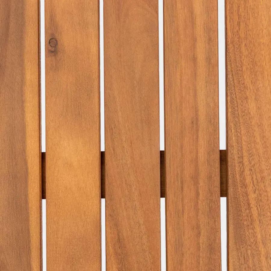 Set pranzo tavolo 160x80 cm e 2 panche in legno di acacia - Paja