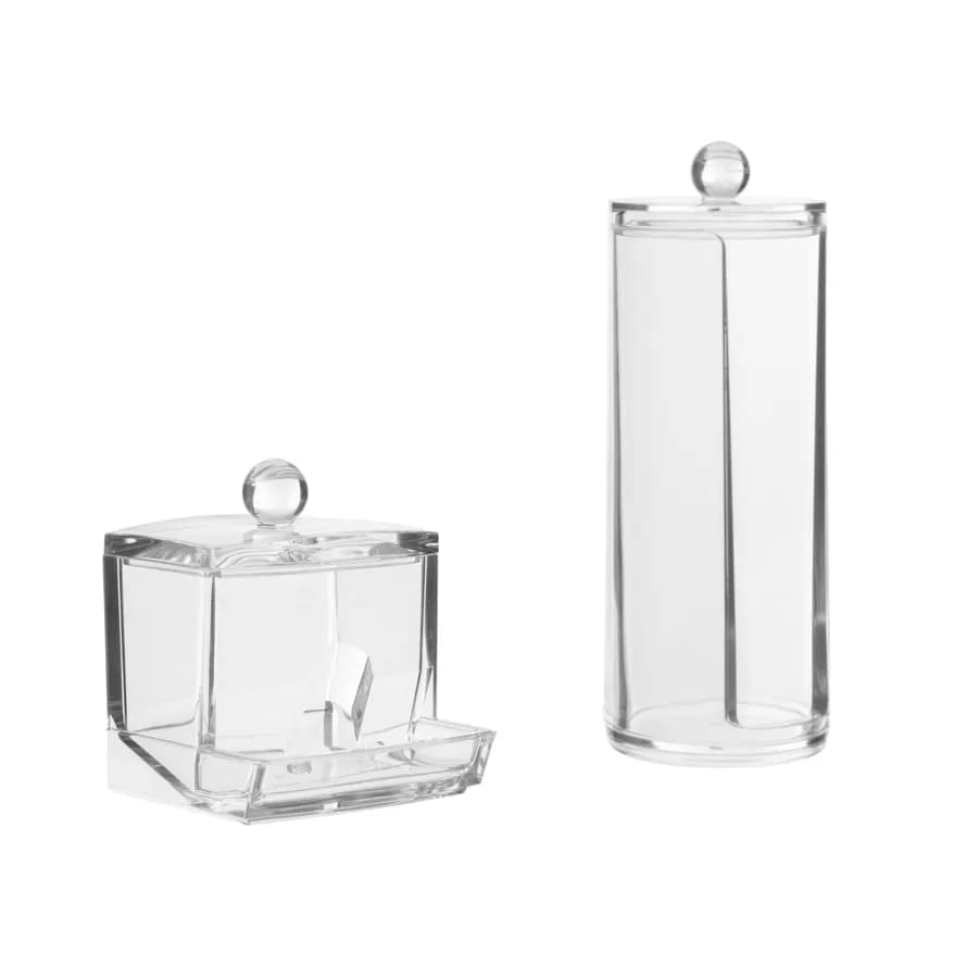Set 2 contenitori porta cotone trasparenti - Belive