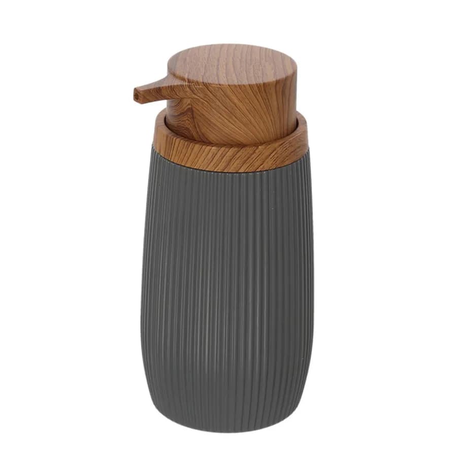 Set 4 accessori da bagno da appoggio in resina grigio - Maldiva