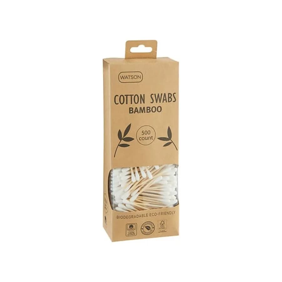 Set da 500 cotton fioc in bambù e cotone naturale