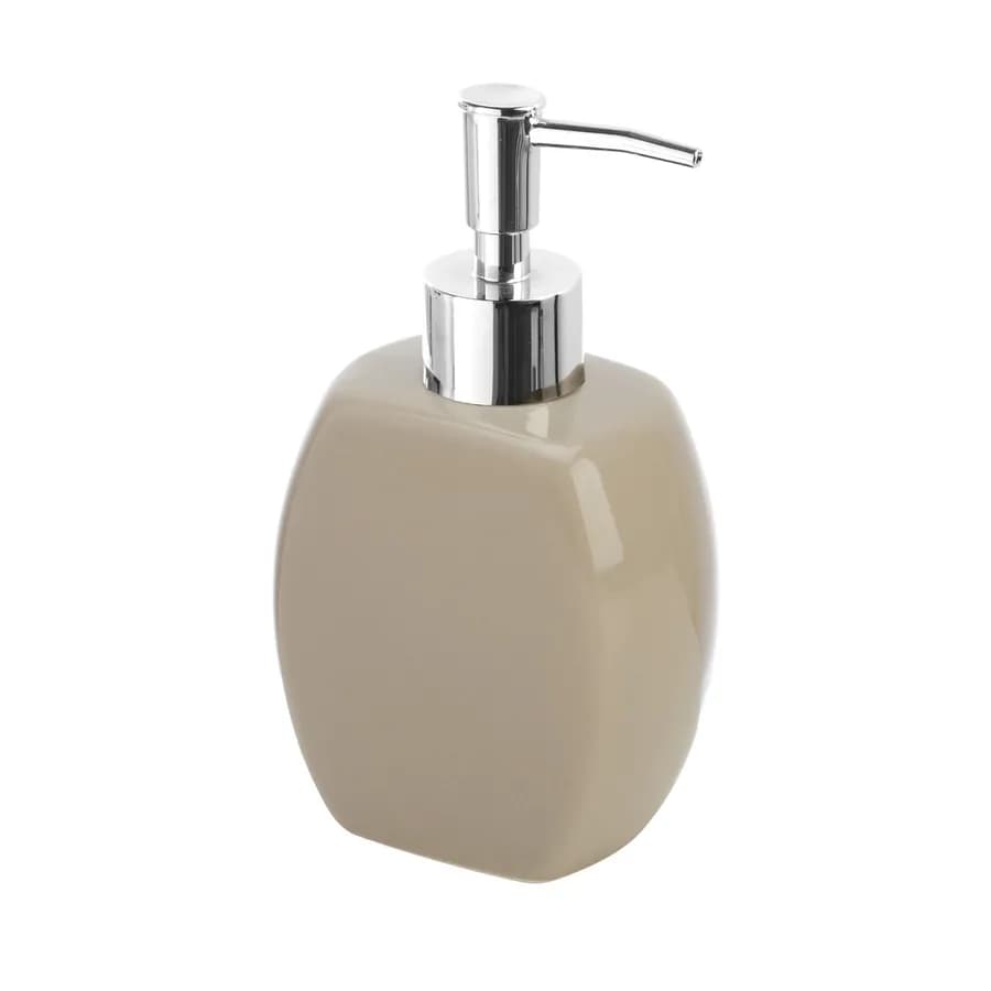 Set 3 accessori da bagno da appoggio in ceramica tortora - Linea Parigi