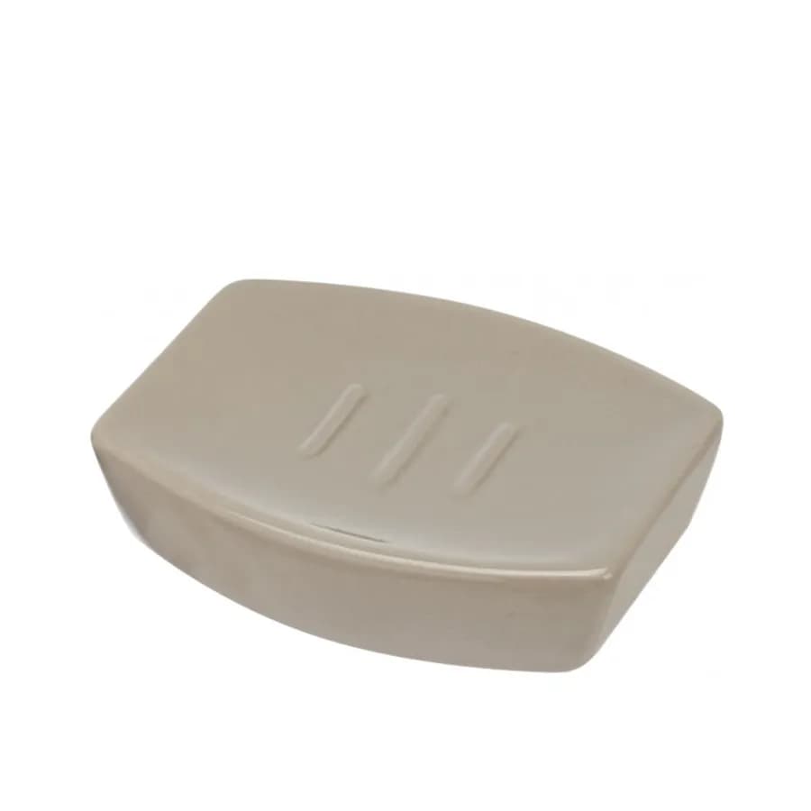Set 3 accessori da bagno da appoggio in ceramica tortora - Linea Parigi