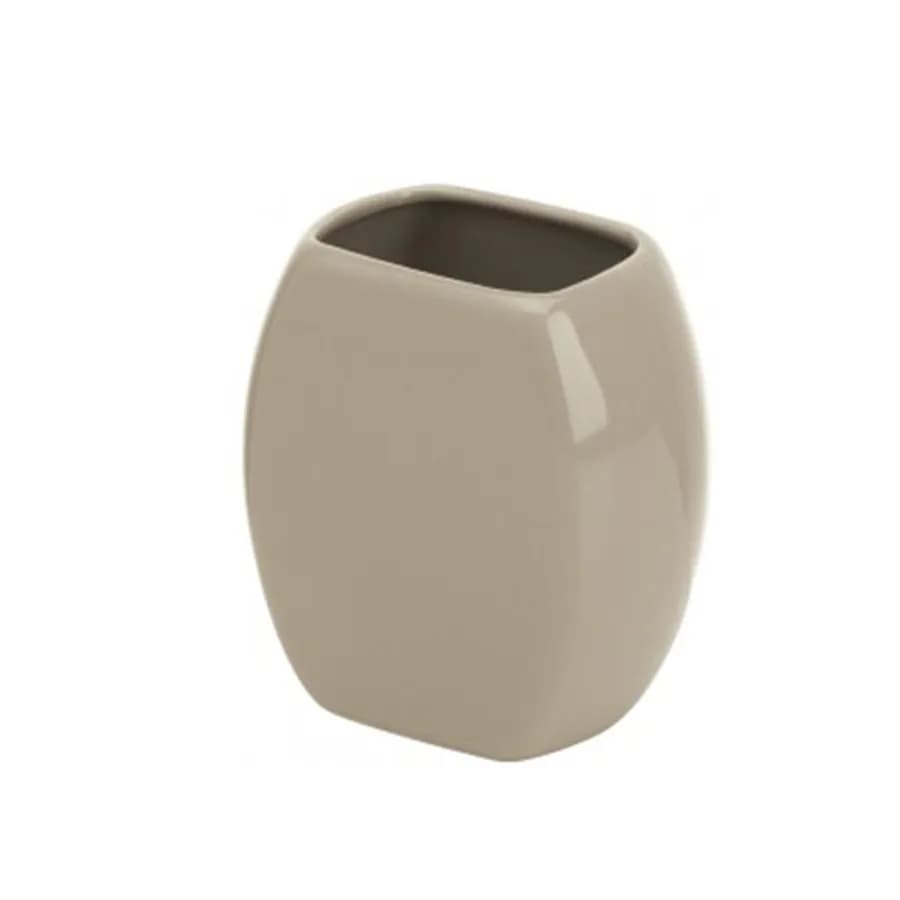 Set 3 accessori da bagno da appoggio in ceramica tortora - Linea Parigi