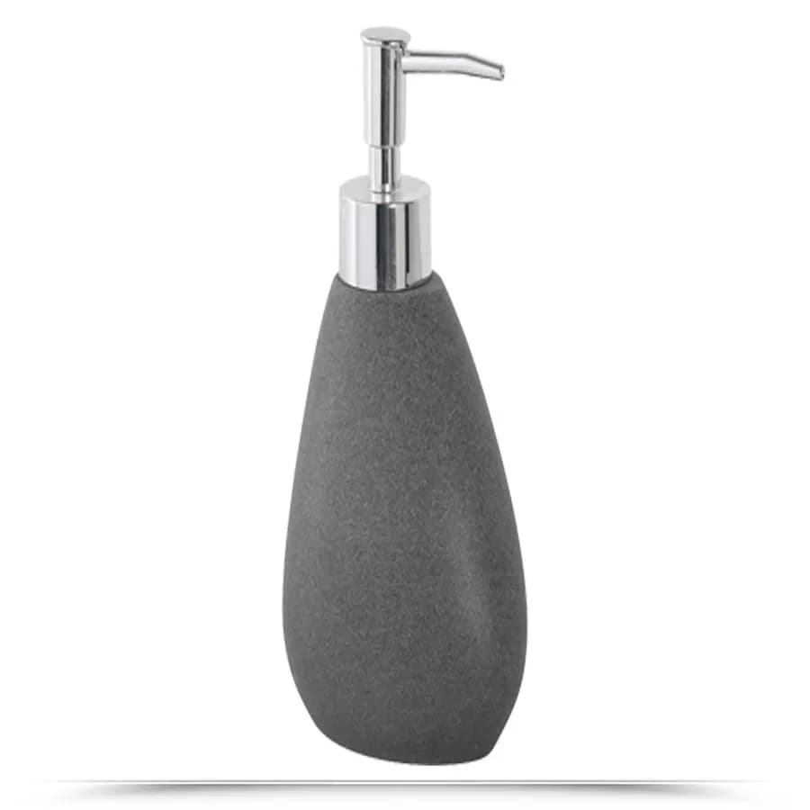 Set 4 accessori da bagno da appoggio antracite effetto pietra