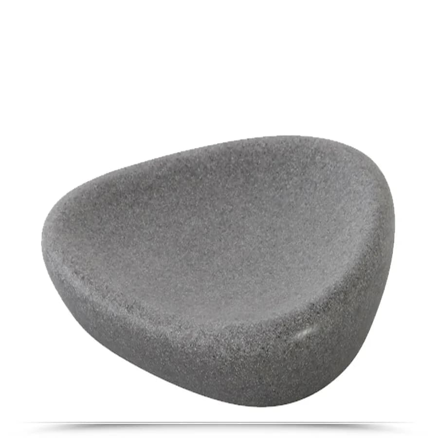 Set 4 accessori da bagno da appoggio antracite effetto pietra