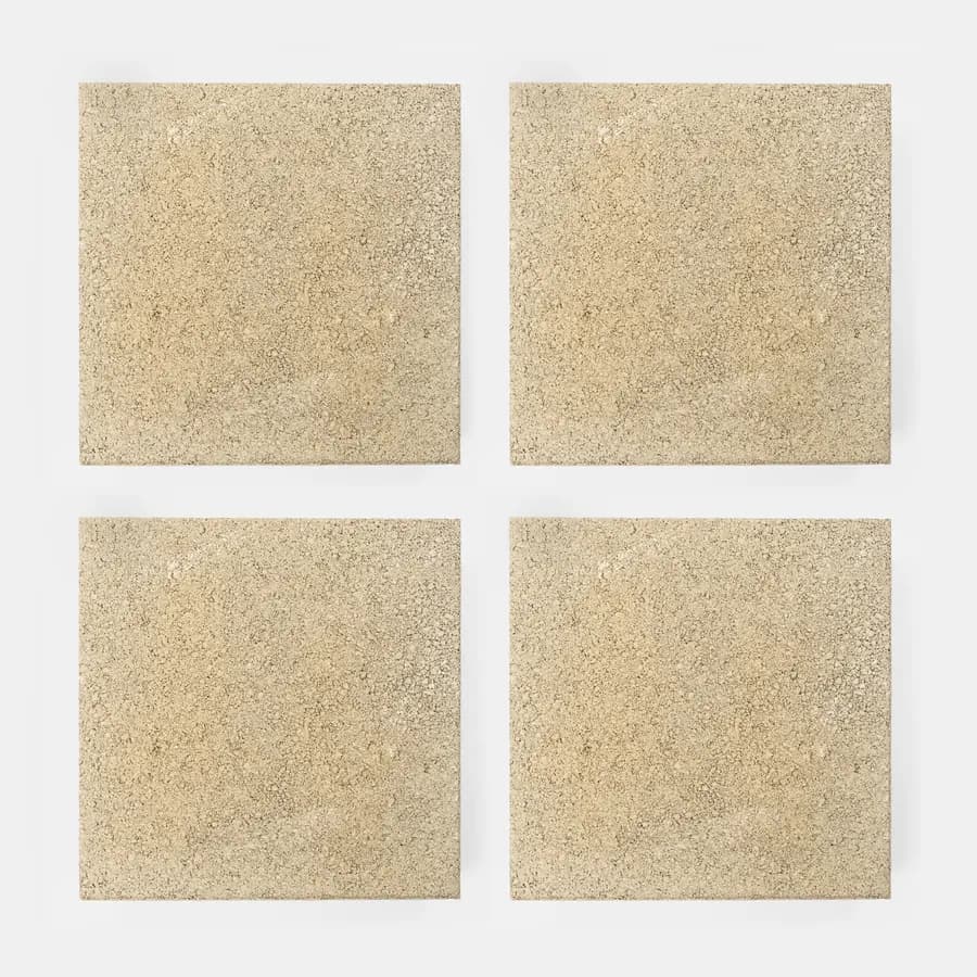 Set di 4 marmette per ombrellone 50x50 cm 108 kg in cemento sabbia