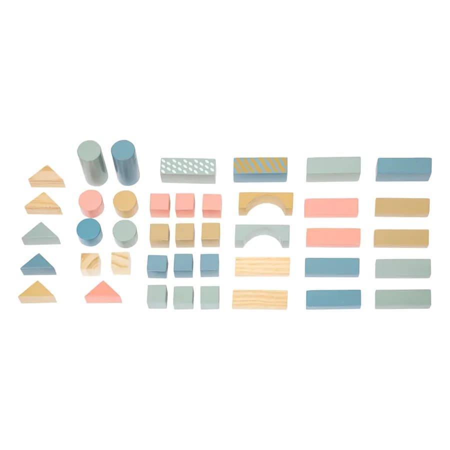 Set di blocchi multicolore in legno di pino - Kids