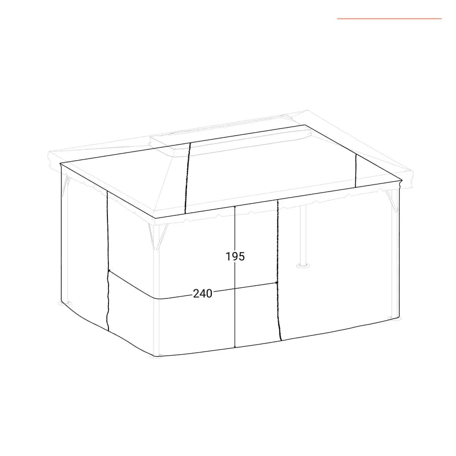 Set di tende laterali per gazebo 3x2 m grigio - Bolt