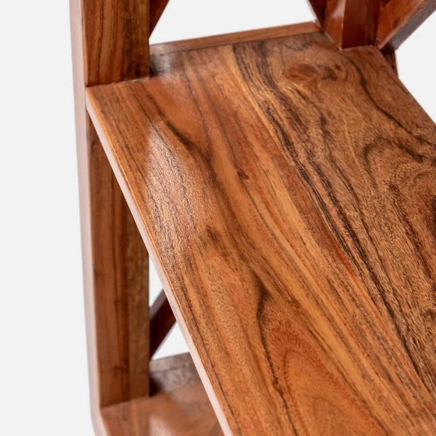 Set 3 librerie in legno di acacia con ripiani sollevabili - Freia Acacia
