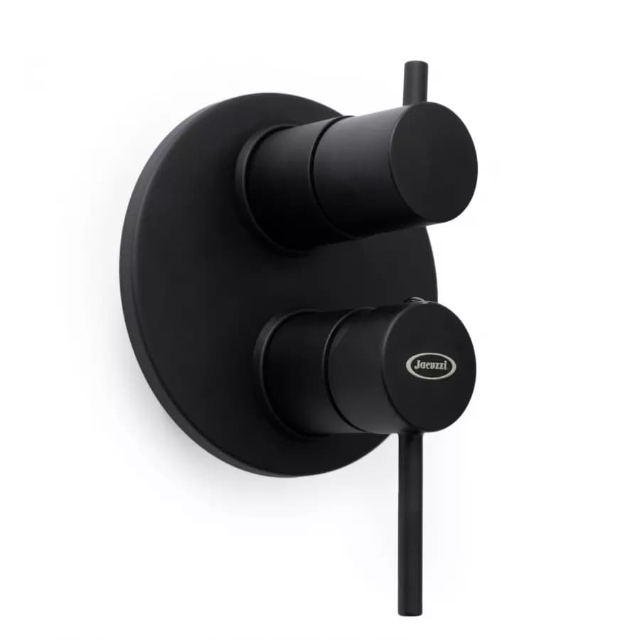 Set doccia incasso 2 vie con braccio 30 + soffione 20 + duplex nero opaco Gun di Jacuzzi - Rubinetteria