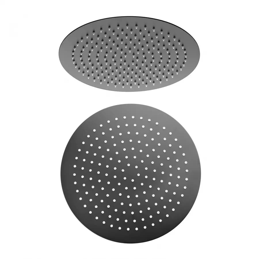 Set doccia incasso 2 vie con braccio 30 + soffione 20 + duplex nero opaco Gun di Jacuzzi - Rubinetteria