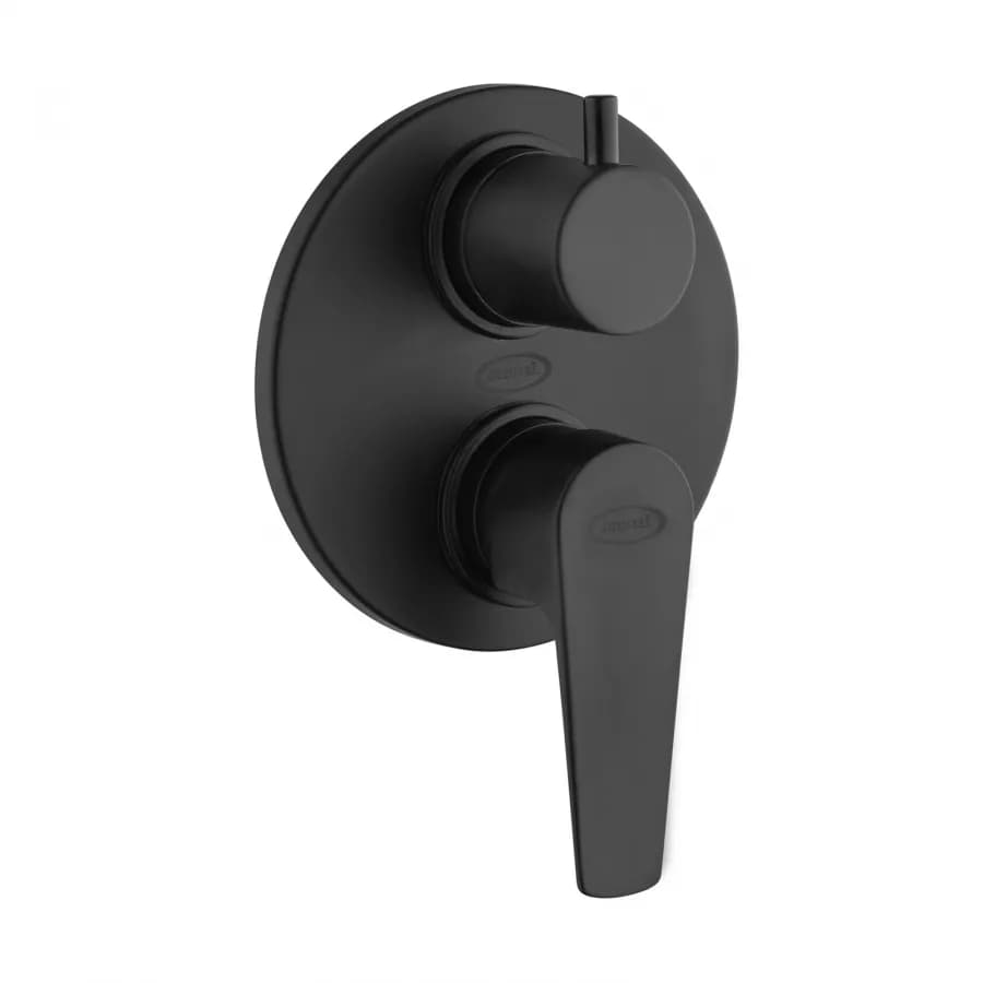 Set doccia incasso 2 vie con braccio 30 + soffione 20 + duplex nero opaco Inca di Jacuzzi - Rubinetteria