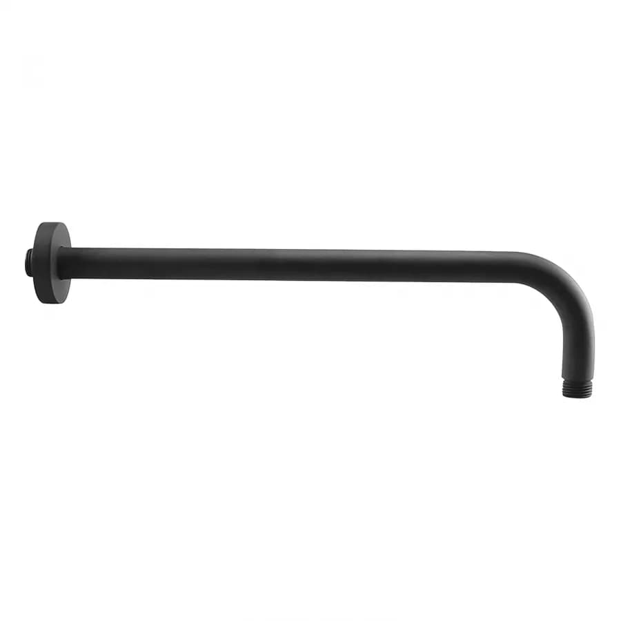 Set doccia incasso con braccio 30 cm e soffione 20 cm nero opaco Brera di Jacuzzi - Rubinetteria