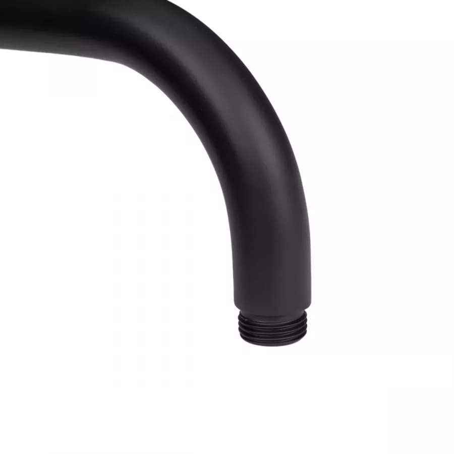 Set incasso doccia con braccio 28 cm e soffione 20 cm nero – Ran