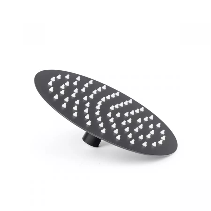 Set incasso doccia con braccio 28 cm e soffione 20 cm nero – Tila
