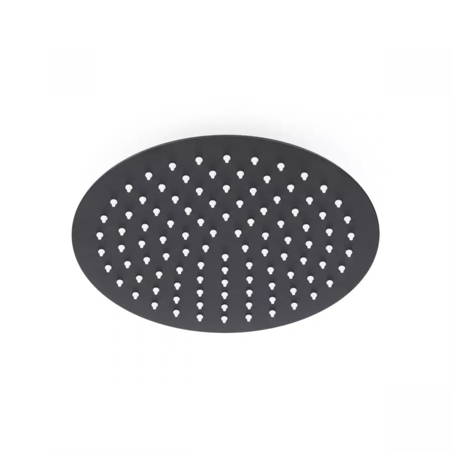 Set incasso doccia con braccio 28 cm e soffione 25 cm nero – Tila