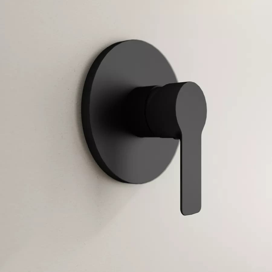Set incasso doccia con braccio 35 cm e soffione 30 cm nero – Key