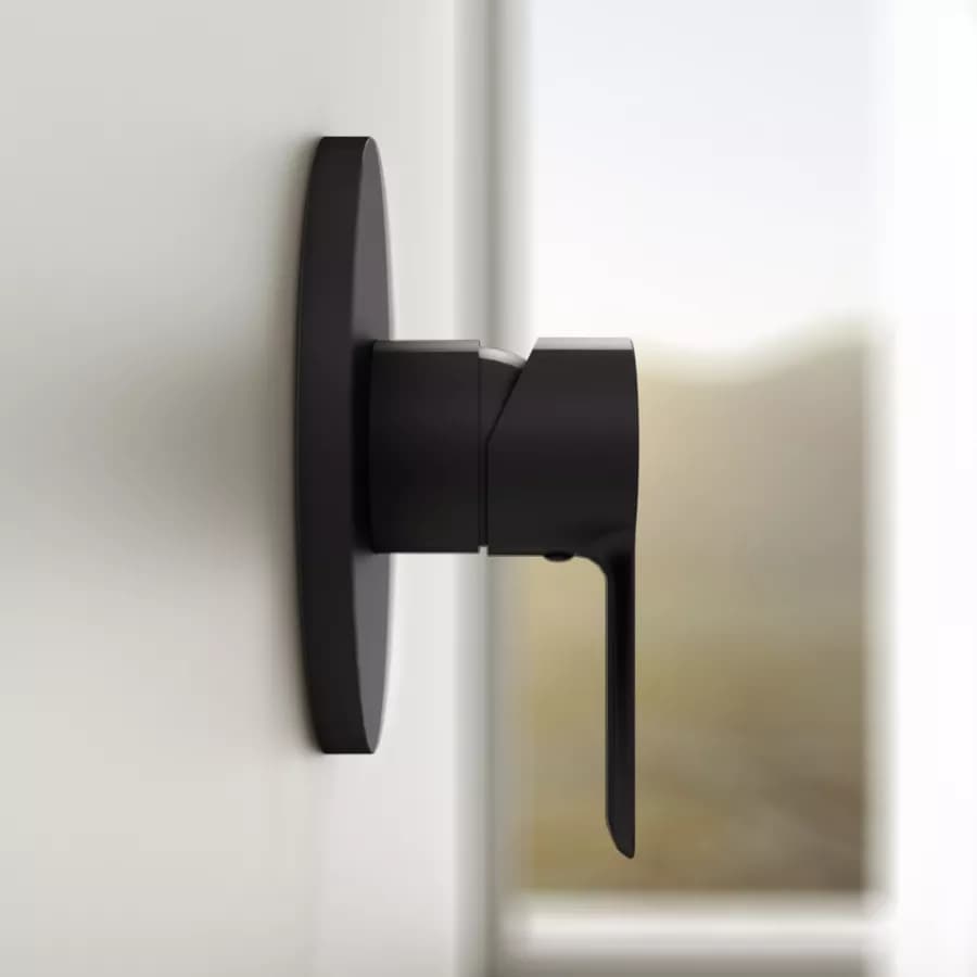 Set incasso doccia con braccio 35 cm e soffione 30 cm nero – Key