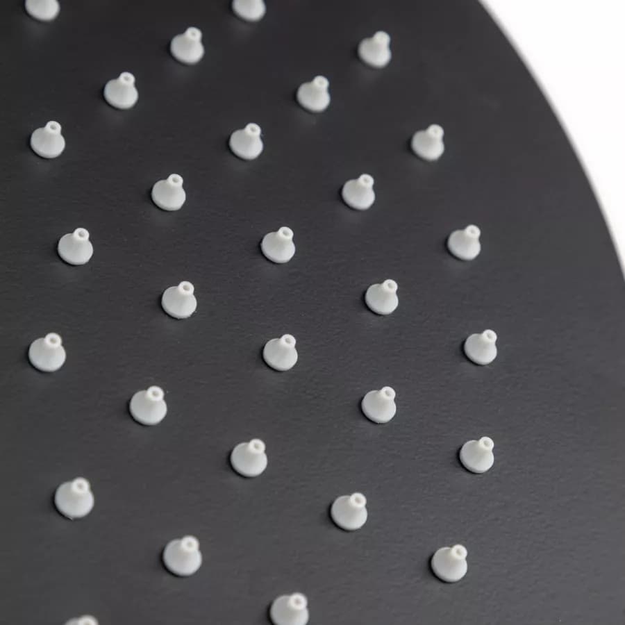 Set incasso doccia con braccio 35 cm e soffione 30 cm nero – Key