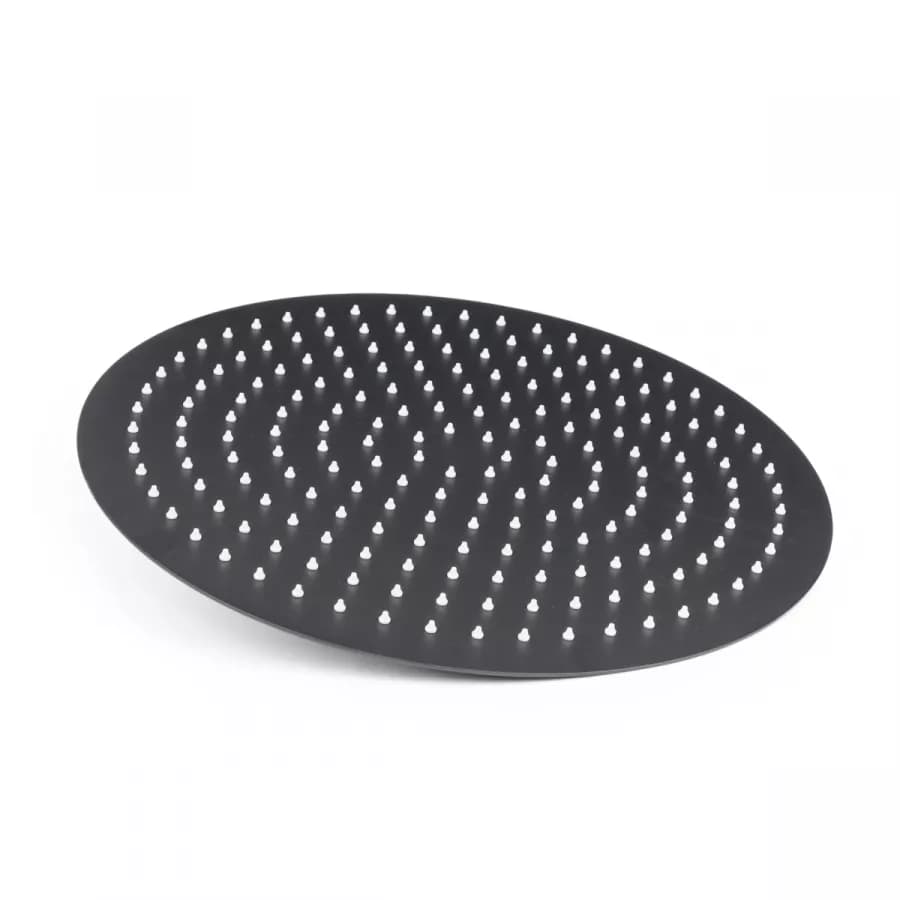 Set incasso doccia con braccio 40 cm e soffione 40 cm nero – Tila