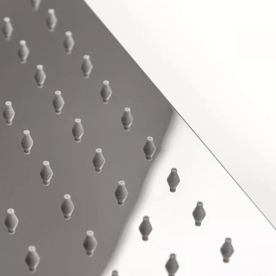 Set incasso doccia con braccio a soffitto 20 cm e soffione 25x25 cm cromo – Fusion