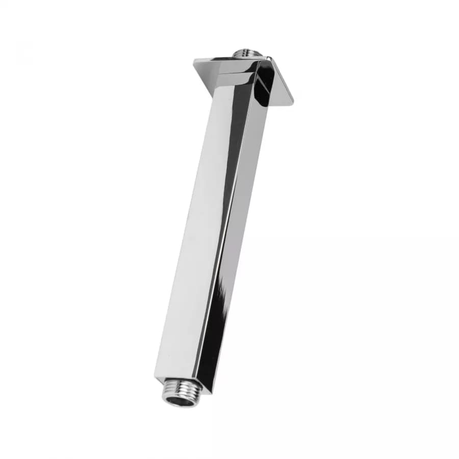 Set incasso doccia con braccio a soffitto 20 cm e soffione 25x25 cm cromo – Fusion