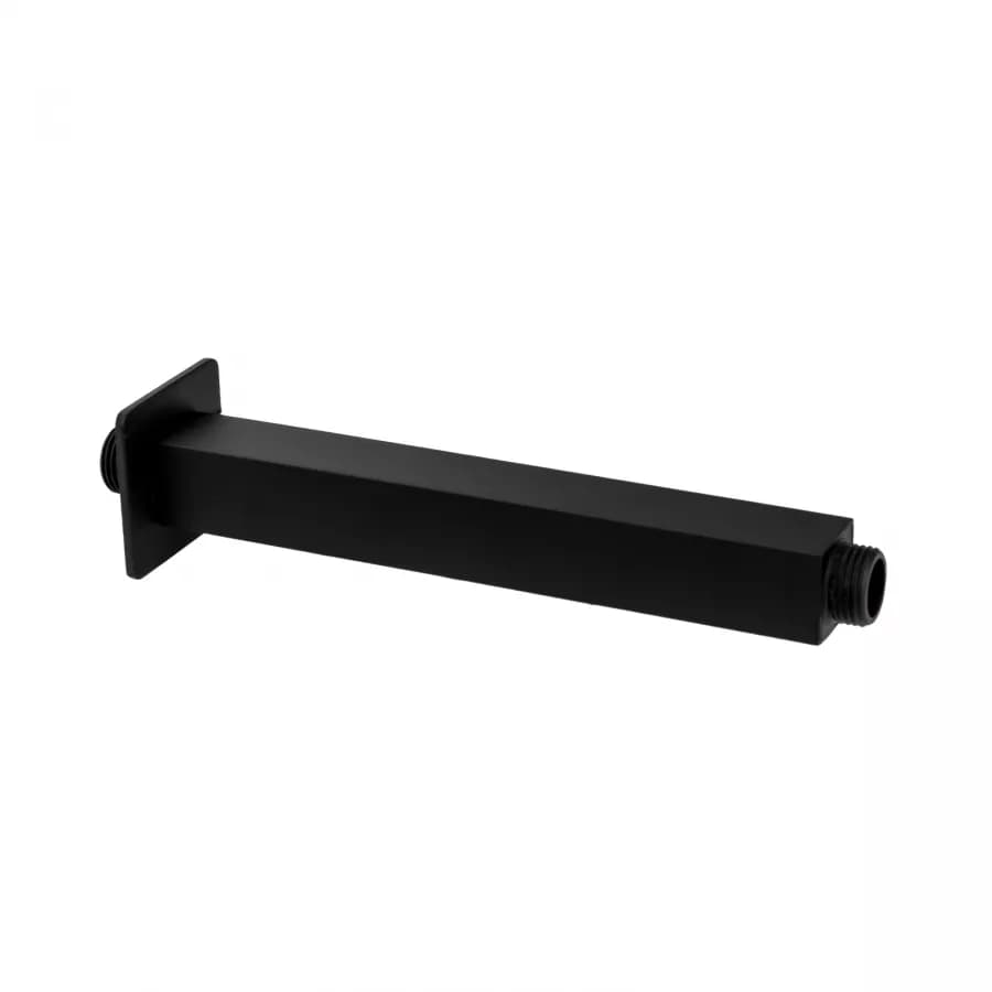 Set incasso doccia con braccio a soffitto 20 cm e soffione 30x20 cm nero - Tiamat