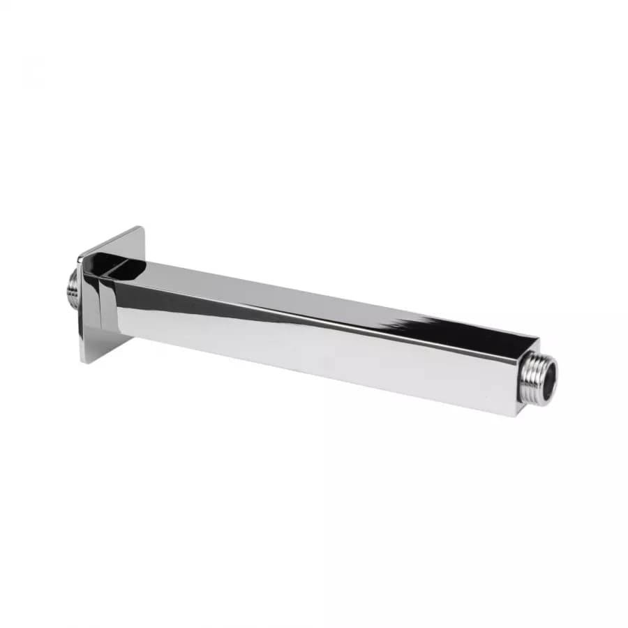 Set incasso doccia con braccio a soffitto 20 cm e soffione 30x30 cm cromo - Tiamat