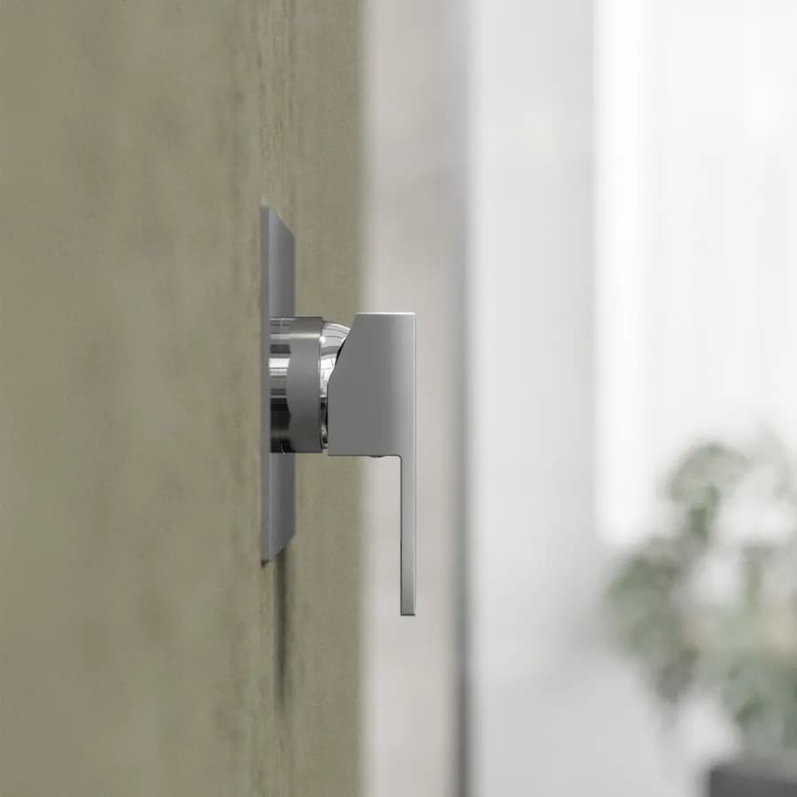 Set incasso doccia con braccio a soffitto 20 cm e soffione 40x30 cm cromo – Kyria
