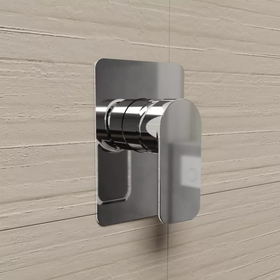 Set incasso doccia con braccio a soffitto 20 cm e soffione 40x40 cm cromo – Fusion