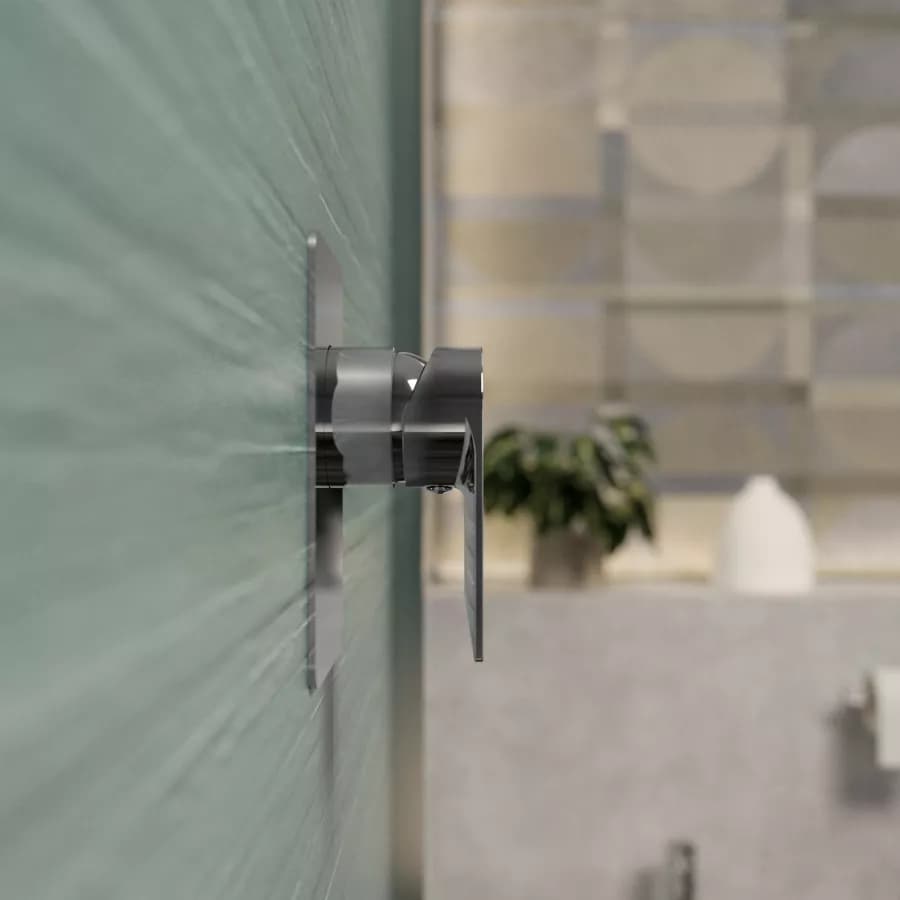 Set incasso doccia con braccio a soffitto 20 cm e soffione 40x40 cm cromo – Iota