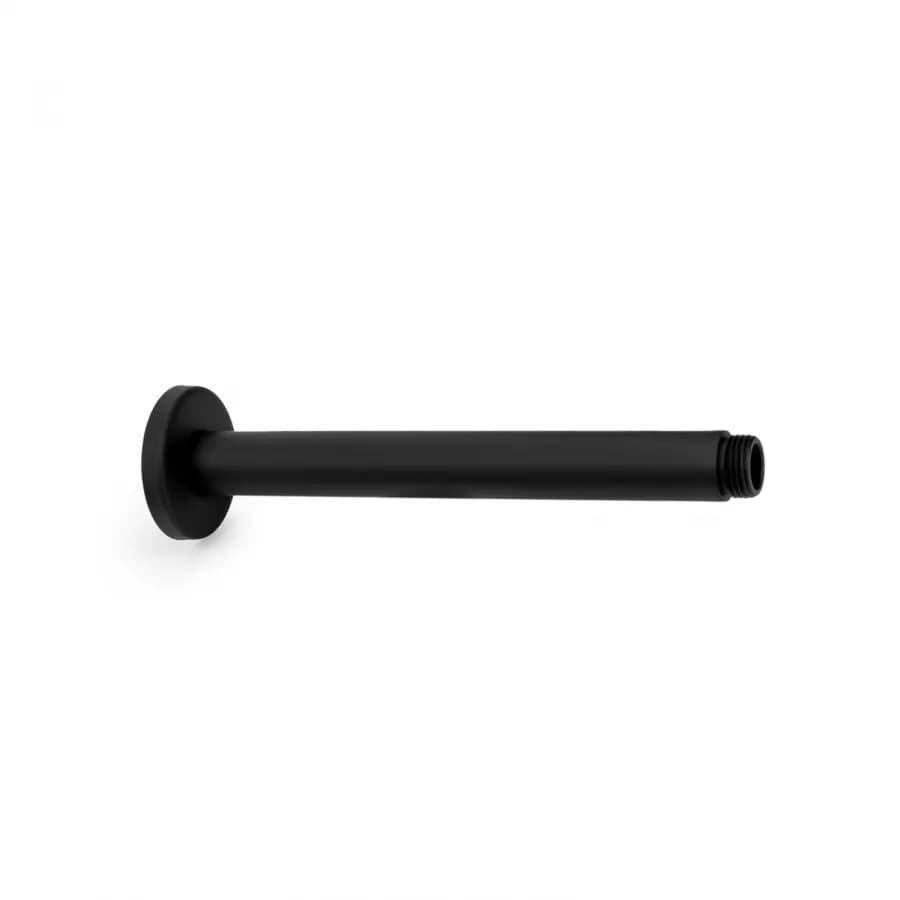 Set incasso doccia con braccio a soffitto 22 cm e soffione 25 cm nero – Tila