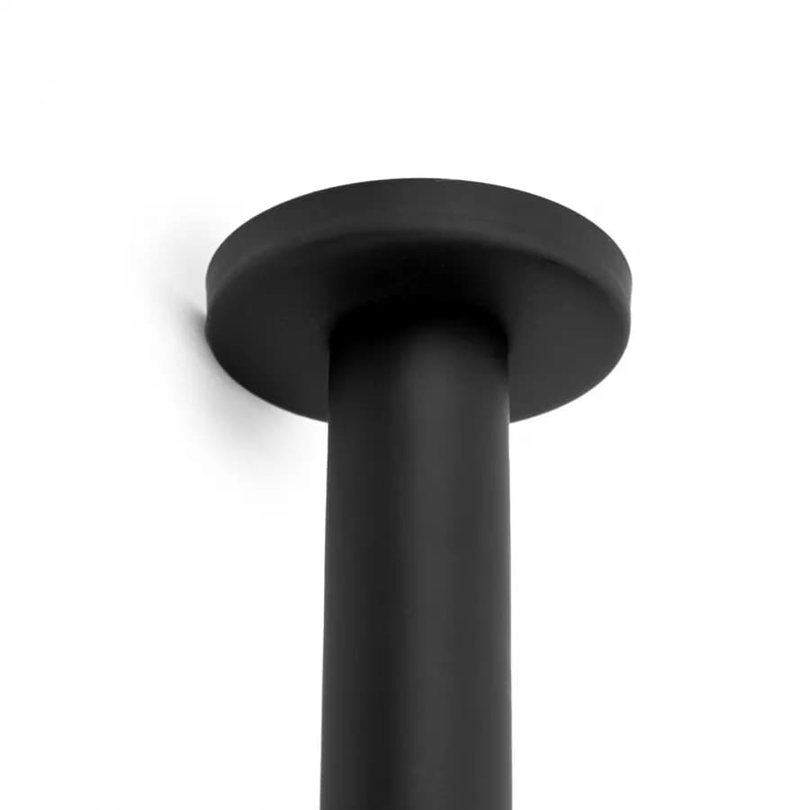 Set incasso doccia con braccio a soffitto 22 cm e soffione 25 cm nero – Key