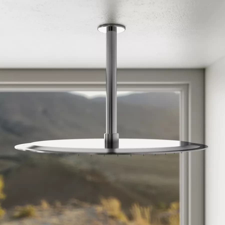 Set incasso doccia con braccio a soffitto 22 cm e soffione 40 cm cromo – Tila