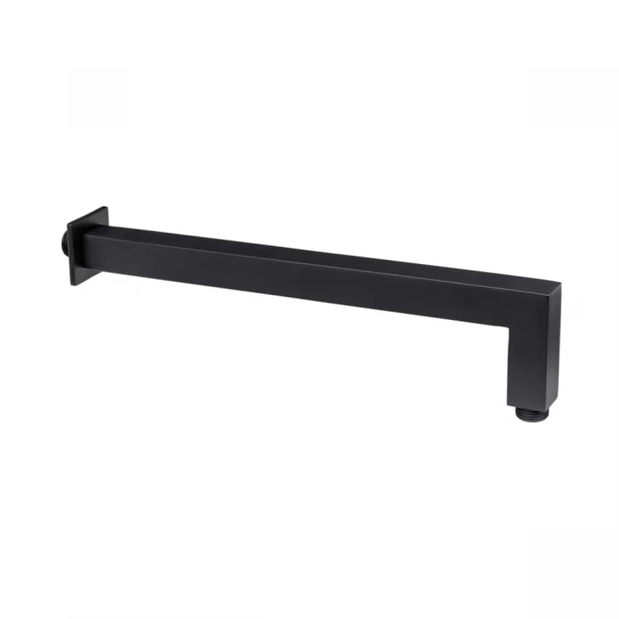 Set incasso doccia con braccio doccia 35 cm e soffione 20x20 cm nero – Fusion