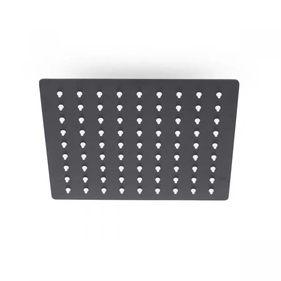 Set incasso doccia con braccio doccia 35 cm e soffione 20x20 cm nero – Wing