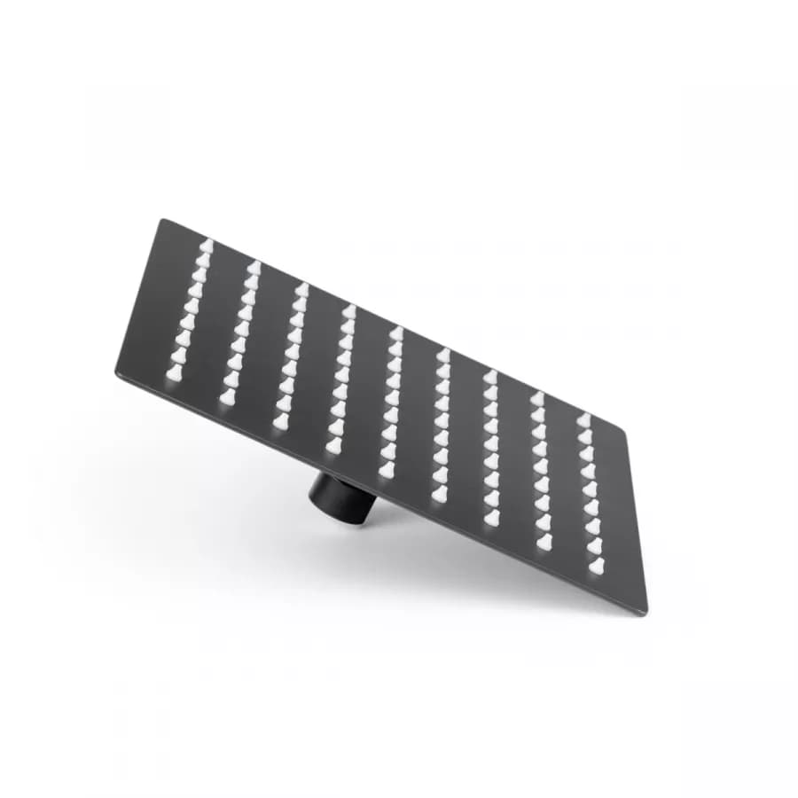 Set incasso doccia con braccio doccia 35 cm e soffione 20x20 cm nero – Wing