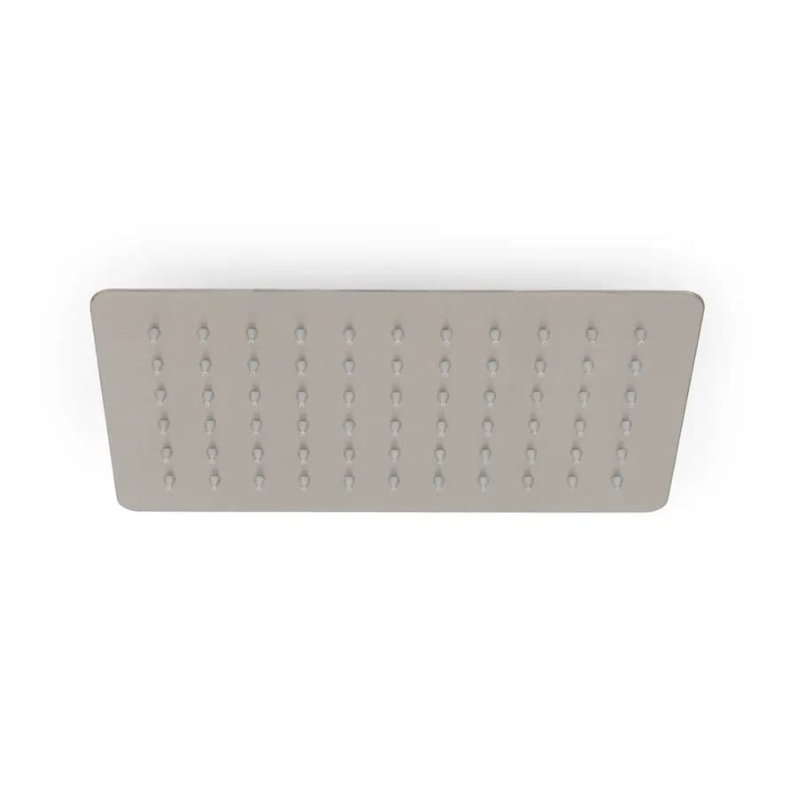 Set incasso doccia con braccio doccia 35 cm e soffione 25x15 cm spazzolato – Kyria