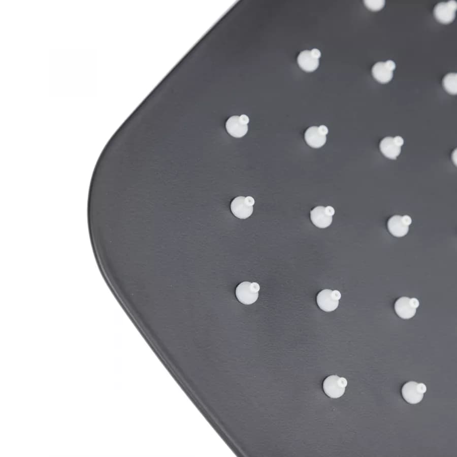 Set incasso doccia con braccio doccia 35 cm e soffione 30x20 cm nero – Tiamat