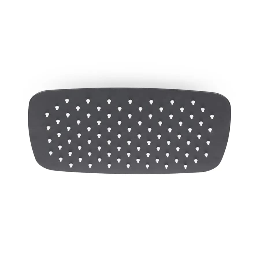 Set incasso doccia con braccio doccia 40 cm e soffione 30x20 cm nero – Kyria
