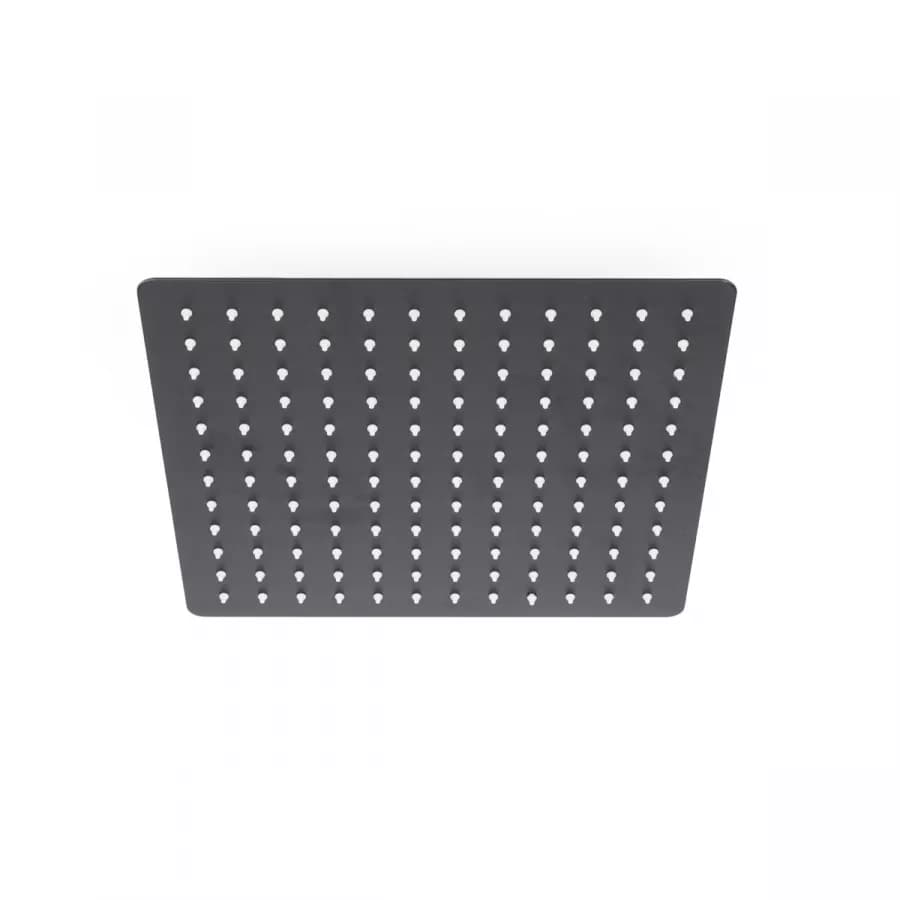 Set incasso doccia con braccio doccia 40 cm e soffione 30x30 cm nero – Wing